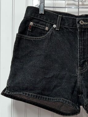 90s Guess Wide Leg Black Denim Jean Shorts 30 31 Vintage USA